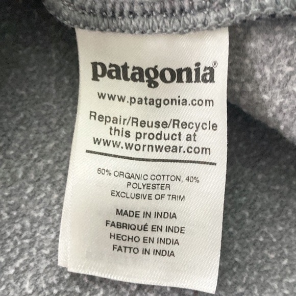 Men's Patagonia Green and Gray Cotton Crewneck Pullover Sweater, size large - Picture 6 of 6